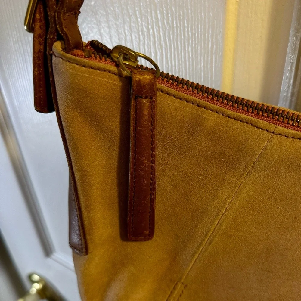 RARE Coach Vintage Blush Pink Suede Hobo Bag - Picture 6 of 12